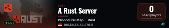A Rust Server live status badge