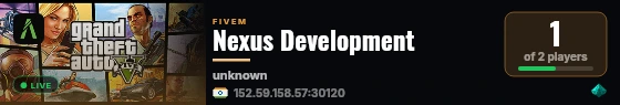 GTA5:Vision Role Play live status badge