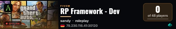 RP Framework - Dev live status badge
