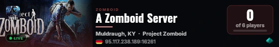 A Zomboid Server live status badge