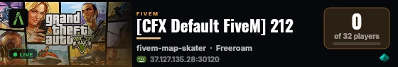 [CFX Default FiveM] 212 live status badge