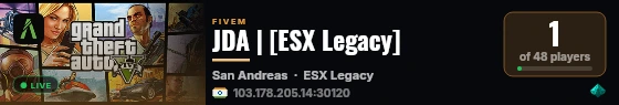 JDA | [ESX Legacy] live status badge