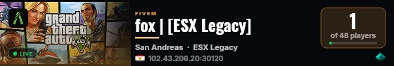 fox | [ESX Legacy] live status badge