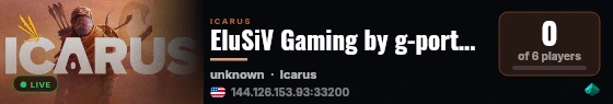 EluSiV Gaming by g-portal.com live status badge