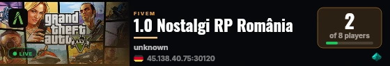 1.0 Nostalgi RP România live status badge