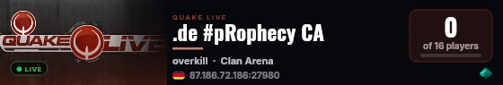 .de #pRophecy CA live status badge