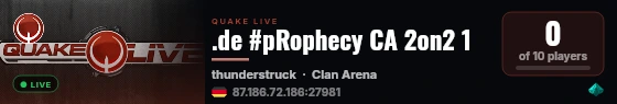 .de #pRophecy CA 2on2 1 live status badge