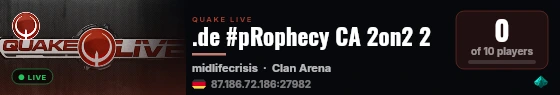 .de #pRophecy CA 2on2 2 live status badge