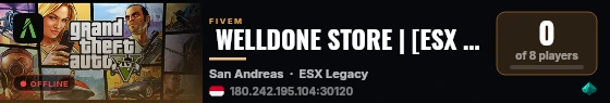  WELLDONE STORE | [ESX Legacy] live status badge