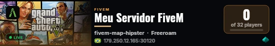 Meu Servidor FiveM live status badge