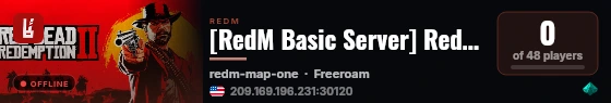 [RedM Basic Server] RedM-Test live status badge