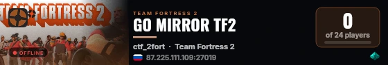 GO MIRROR TF2 live status badge