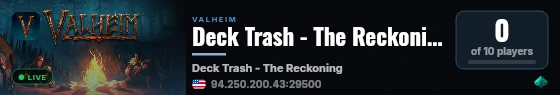 Deck Trash - The Reckoning live status badge