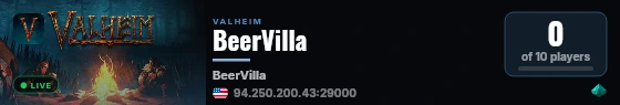 BeerVilla live status badge