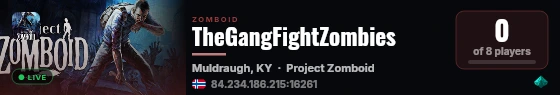 TheGangFightZombies live status badge