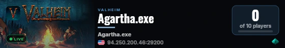 Agartha.exe live status badge