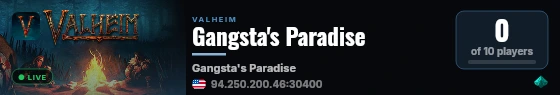 Gangsta's Paradise live status badge