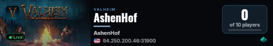 AshenHof live status badge