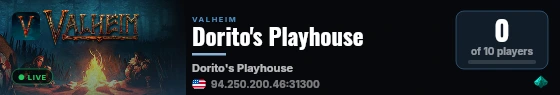 Dorito's Playhouse live status badge