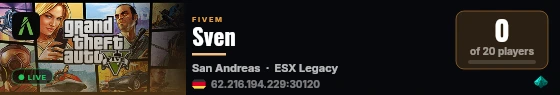 Sven live status badge