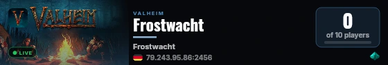 Frostwacht live status badge