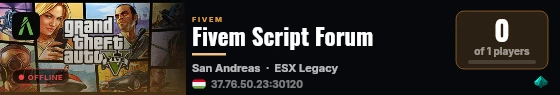 Fivem Script Forum live status badge