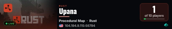 Upana live status badge