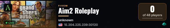Aim2 Roleplay live status badge
