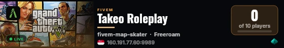 Takeo Roleplay live status badge