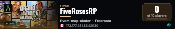 FiveRosesRP live status badge
