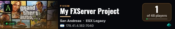 My FXServer Project live status badge