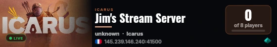 Jim's Stream Server live status badge
