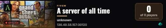 A server of all time live status badge