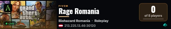 Rage Romania live status badge