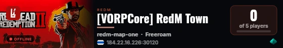 [VORPCore] RedM Town live status badge