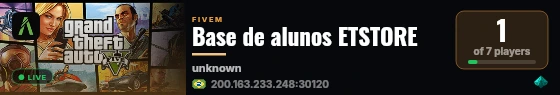 Base de alunos ETSTORE live status badge