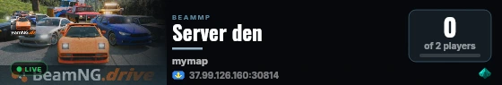 Server den live status badge