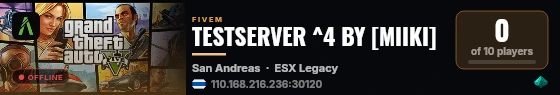 TESTSERVER ^4 BY [MIIKI] live status badge