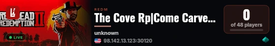 The Cove Rp|Come Carve Your Name in a World of the Unkown live status badge