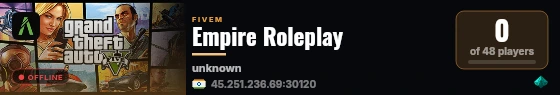 Empire Roleplay live status badge