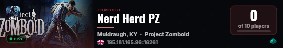 Nerd Herd PZ live status badge