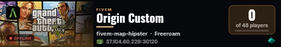 Origin Custom live status badge