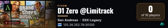 D1 Zero @Limitrack live status badge