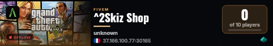 ^2Skiz Shop live status badge