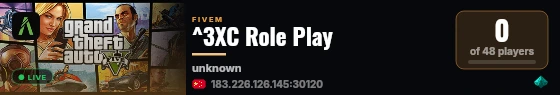 ^3XC Role Play live status badge