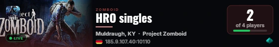 HRO singles live status badge