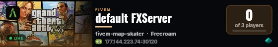 default FXServer live status badge