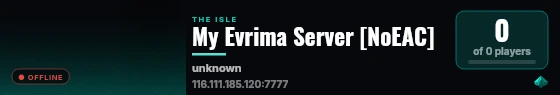 My Evrima Server [NoEAC] live status badge