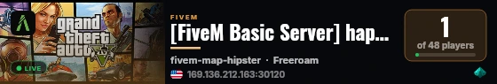 [FiveM Basic Server] happy server live status badge