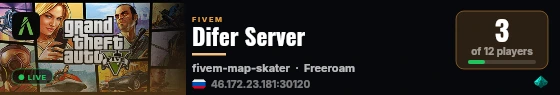 Difer Server live status badge